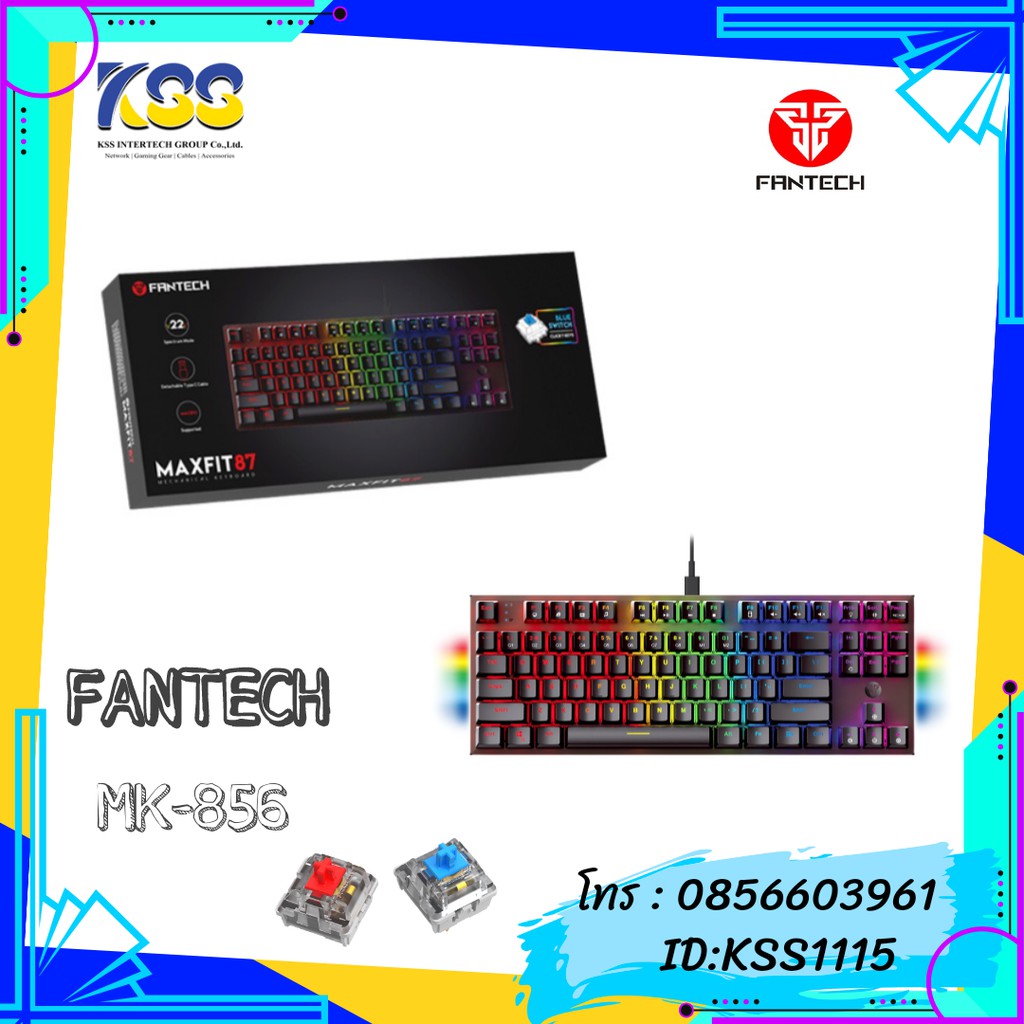 FANTECH MK856 MAXFIT KEYBOARD MECHANICAL (BLUE / RED SWITCH)