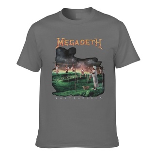 ผ้าฝ้ายคอกลมเสื้อยืด ผ้าฝ้าย พิมพ์ลาย Megadeth Anasia Dave Musne สําหรับผู้ชายfrom S-4XL