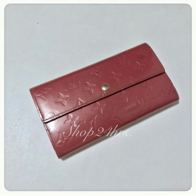 LV Monogram Vernis Sarah Wallet แท้