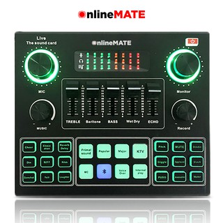 Mixer ไลฟ์สด ต่อโทรศัพท์ OnlineMate ของแท้ ใส่เพลง ใส่เอฟเฟ็ค - Sound Card