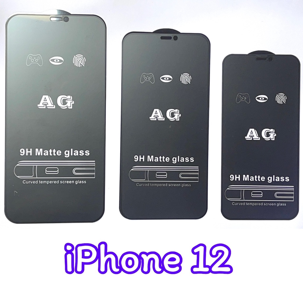 AG Glass Apple IPhone 12 mini/ pro max ไอโฟน 12 ทุกรุ่น ฟิล์มกระจกเต็มจอ แบบใส  กาวเต็ม