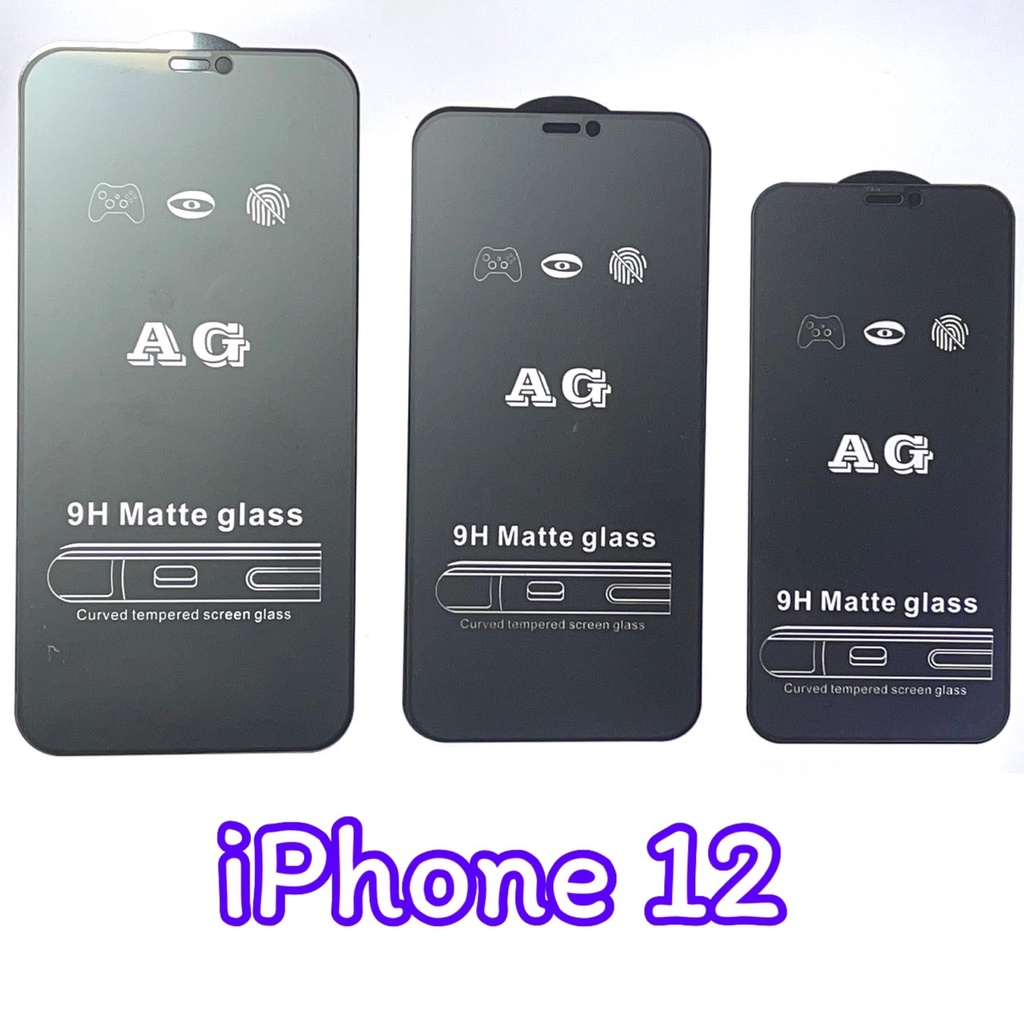 AG Glass Apple IPhone 12 mini/ pro max ไอโฟน 12 ทุกรุ่น ฟิล์มกระจกเต็มจอ แบบใส กาวเต็ม