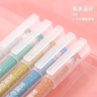 Glitter pen 12 แท่ง ปากกากลิตเตอร์ มีกากเพชร ปากกาเจล