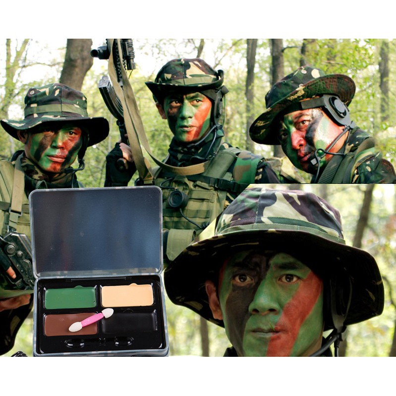 3 Colors Camo Face Paint Anti-Sun Portable Camouflage Face Paint