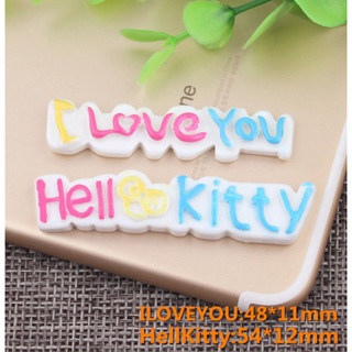 ป้ายอักษร Hello Kitty&amp;I love you 3ชิ้น/แพ็ค