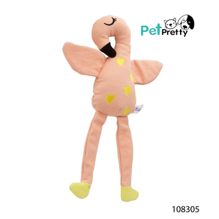 Kanimal  Dog Toy ของเล่นสุนัข นกกระยางชมพู บีบมีเสียง  7x13.5 ซม (108305)