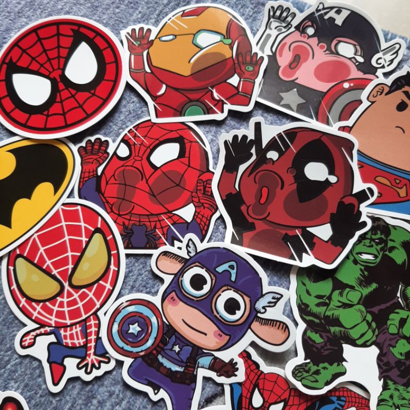 supper hero สติ๊กเกอร์ติดรถ ติดเคสมือถือ กันน้ำ พร้อมส่ง