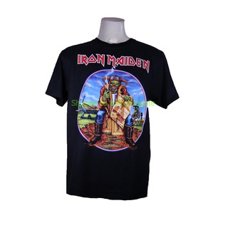 เสื้อยืดผ้าฝ้ายพรีเมี่ยมเสื้อวง Iron Maiden เสื้อไซส์ยุโรป ไอเอิร์นเมเดน ไอร่อน PTA1716 เสื้อยืดวงดนตรีร็อค