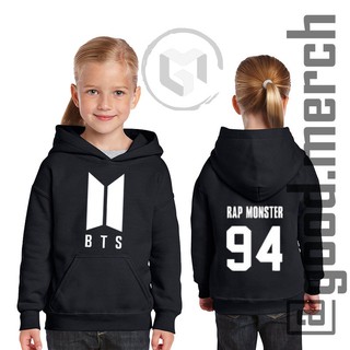 เสื้อกันหนาว มีฮู้ด ลาย BTS RAP MONSTER 94 สําหรับเด็ก