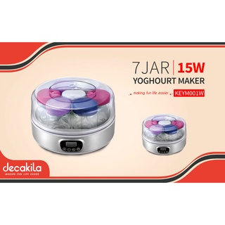 decakila รุ่น KEYM001W เครื่องทำโยเกิร์ตโฮมเมดอัตโนมัติ 7 ขวด (Yoghourt maker) ของแท้ 100%