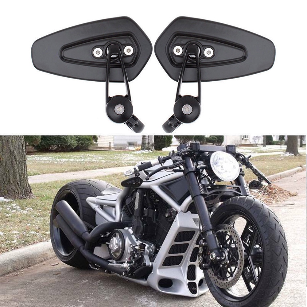 รถจักรยานยนต์ 7/8" กระจกมองข้างปลายแฮนด์สําหรับ Harley , Yamaha, Suzuki, Kawasaki, Dukati, BMW,KTM