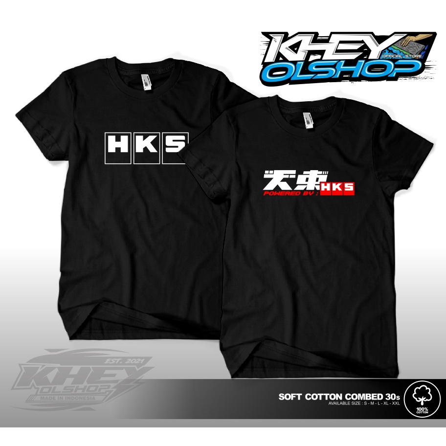 HKS Logo Racing T-Shirt เสื้อยืดยานยนต์ - KHEYOLSHOP