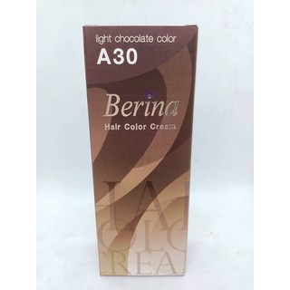 เบอริน่า ครีมย้อมผม A30 สีช๊อคโกแลตอ่อน 60 กรัม