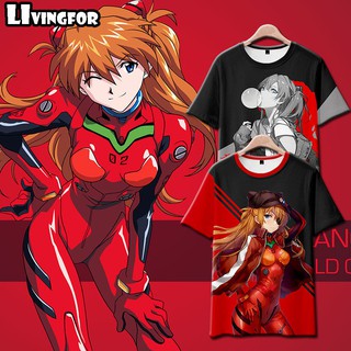 ☂ↂeva co-branded เสื้อยืดชายอะนิเมะแขนสั้นสองมิติ Evangelion Asuka ล้อมรอบแนวโน้มเสื้อผ้าขนาดบวก [โพสต์เมื่อวันที่ 27 ตุ