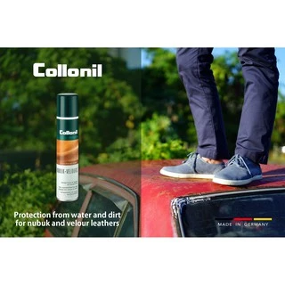 Collonil Nubuk + Velours Spray 200ml โคโลนิลสเปรย์กันน้ำสำหรับหนังกลับ,นูบัค สำหรับรองเท้าและกระเป๋า