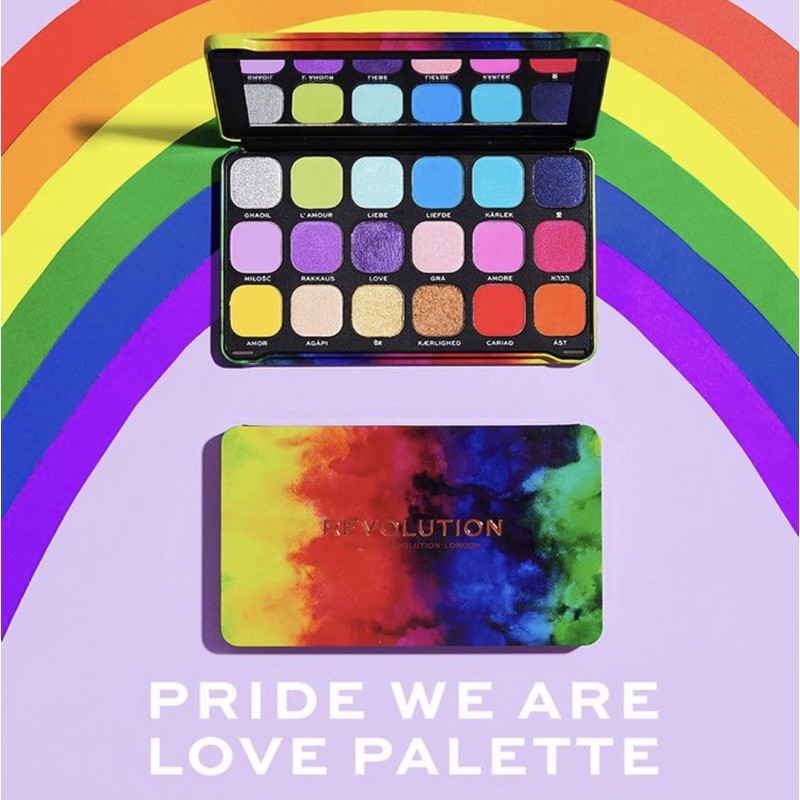 ของแท้ พร้อมส่ง Makeup Revolution Forever Flawless Pride We Are Love Eyeshadow Palette 3994