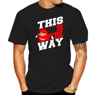 T-shirt  Ugandan Knuckles This Is The Way เสื้อยืด สีดํา สําหรับผู้ชายS-5XL