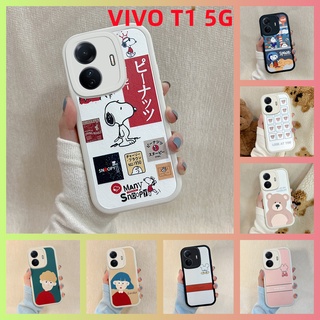 เคส VIVO T1 5G T1X Y21 Y33S Y21T Y21S Y33T เคสโทรศัพท์ซิลิโคนกันกระแทกแบบหนัง สนูปปี้. มิกกี้เมาส์ KLQ