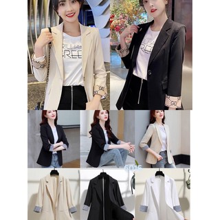 NEW-เสื้อคลุมสูท เสื้อคลุมใส่ทำงานเเจ็คเก็ต เสื้อคลุมเบลเซอร์สูทเกาหลี -waitao