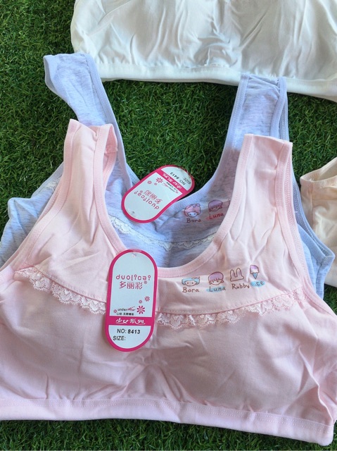 เสื้อในเด็ก first bra เสื้อในเด็กสาว แบบสวม  มีเสริมฟอง พร้อมส่ง ราคา ถูกที่สุด ดีลบีเคเค แกลเลอรีภาพที่ 7