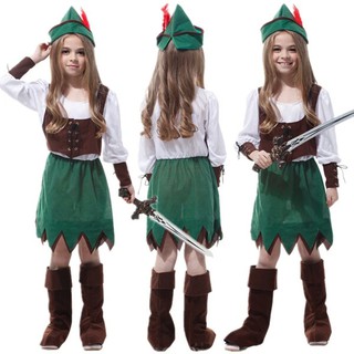 ชุดแฟนซีเด็ก ปีเตอร์แพนเด็กหญิง Peter Pan Kid Costume