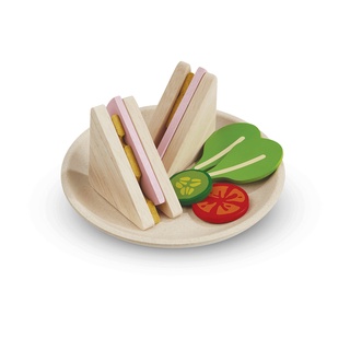 PlanToys ของเล่นไม้ แปลนทอยส์ ชุด แซนวิช  ของเล่นเสริมทักษะ เสริมพัฒนาการ SANDWICH (2y+)