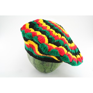 สินค้าราสต้า Tam Rasta Mexican Pattern Green Yellow Red หมวกราสต้าทรงกลมสีเขียวเหลืองแดง