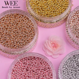 Weevy weebeads ลูกปัด มุกญี่ปุ่น เงิน ทอง นาค แบ่งกระปุก มีหลายสีหลายขนาดให้เลือก สินค้าพร้อมส่ง (บริการเก็บปลายทาง)