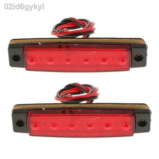 Turn Marker Light Brake Tail light for most buses trucks 2Pcs vans Red Sealed Tail Light ABS