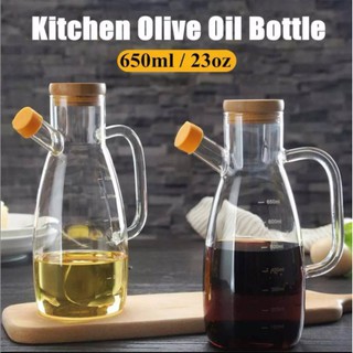 ขวดแก้วใส่เครื่องปรุงของเหลว 650 ml พร้อมส่ง