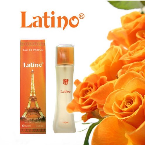 Latino  ลาติโน่น้ำหอม กลิ่นหอมเบาๆติดทนยาวนาน  EAU De Parfum 100 ml (สีส้ม)