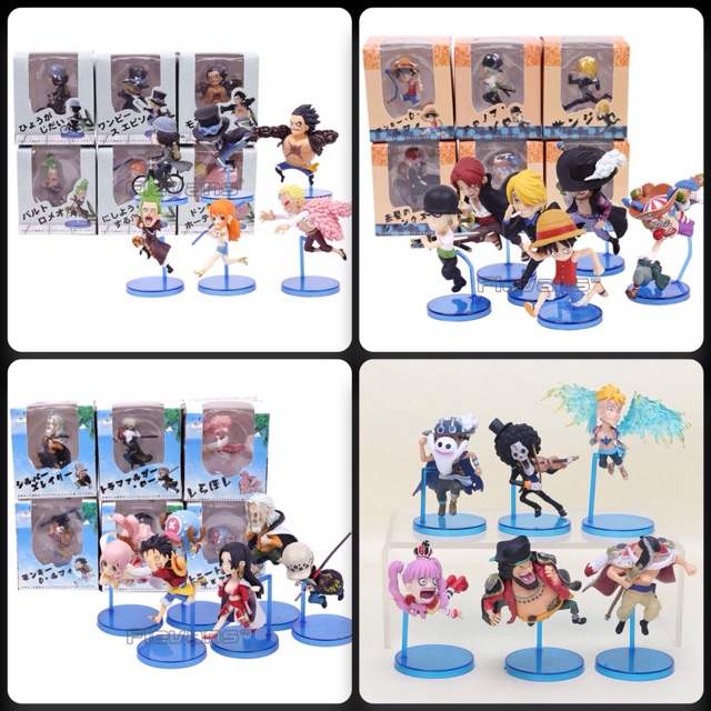 Action Figure One piece Luffy Shank Shirohige Crocodille Marco สอน Mihawk