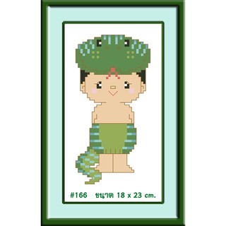 ไอแอมครอสติช DIY งานฝีมือชุดปักครอสติช/ cross-stitch kit รหัสสินค้าTmini-166 ขนาด 18x23 cm.