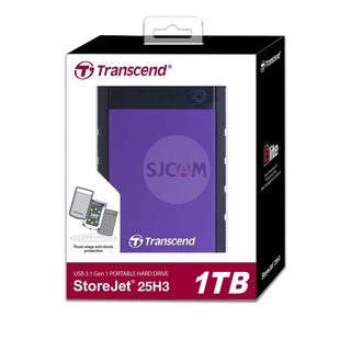 Transcend External HDD 1TB : รับประกัน 3 ปี - มีใบกำกับภาษี-TS1TSJ25H3P