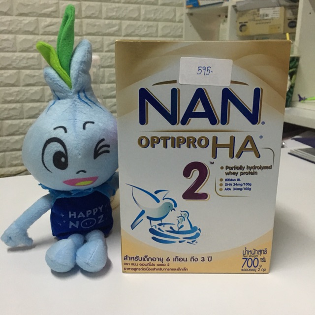 NAN HA 2 นมผงสูตรพิเศษ สูตรสำหรับทารกที่มีความเสี่ยงต่อการเกิดภาวะภูมิแพ้  สูตร 2 ขนาด 700 กรัม