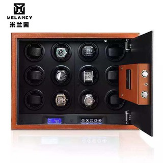 MELANCY Watch Winder Security Safe สำหรับนาฬิกาอัตโนมัติพร้อม Digital Lock Faux Leather Finish และไฟส่องสว่างภายใน