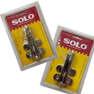 กลอนคำ้ประตู สแตนเลส 328ss / 328AC สีรมดำ Solo กลอนคล้องประตู กลอนรูด