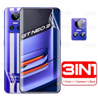 3in1 Camera Back Front Soft Film For Oppo Realme GT Neo 3 Hydrogel Film RealmeGT Neo3 GTNeo3 Screen Protector