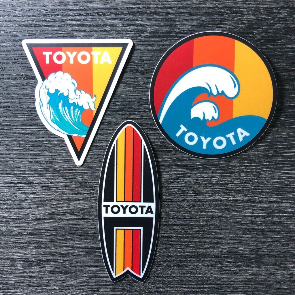 X3 Toyota Surf Themed สติกเกอร์ชุด Tundra Tacoma SR5 4X4 4Runner Fj Land Cruiser TRD