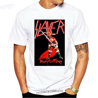 ขายดี เสื้อยืดแขนสั้น พิมพ์ลาย Slayer Show No Mercy83 สีดํา ICcolf95JBcabi55สามารถปรับแต่งได้