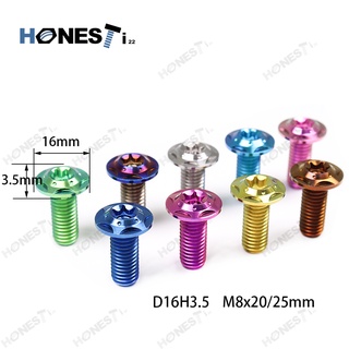 Honesti22 CNC Head Special Head Titanium Alloy gr5 M8×20/25mm Inner Plum Bolts  สกรูไทเทเนียม.