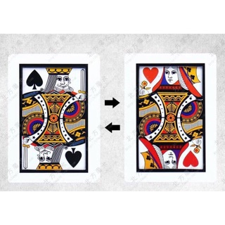 อุปกรณ์การแสดงเสริม automatic King To Queen card  magic trick