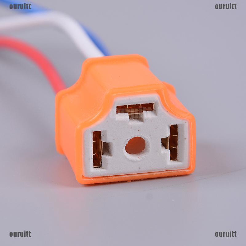 Sp H4 9003 Car Female Ceramic Headlight Extension Connector Bulb Wire Adapter Sv Ouruittth 8861