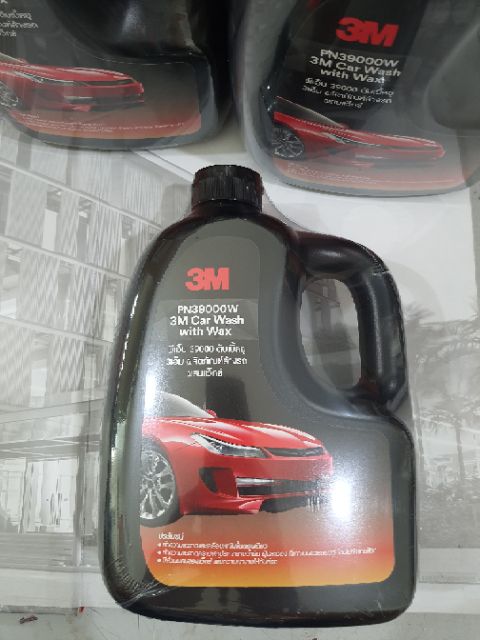 น้ำยาล้างรถ ผสมแวกซ์ 3M แท้100%car wash1000 ml  3m