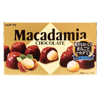 ลอตเต้ช็อกโกแลตสอดไส้แมคคาเดเมีย 67กรัม Lotte Chocolate Filled with Macadamia 67g.