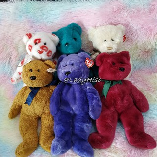 💥 ของสะสม TY 💥 หมีทีวาย 13 นิ้ว Set 4 Beanie Baby ตุ๊กตาหมี ตุ๊กตา Ty ตุ๊กตาผ้าขน ตุ๊กตาทีวาย หมีวินเทจ ตุ๊กตาหมี