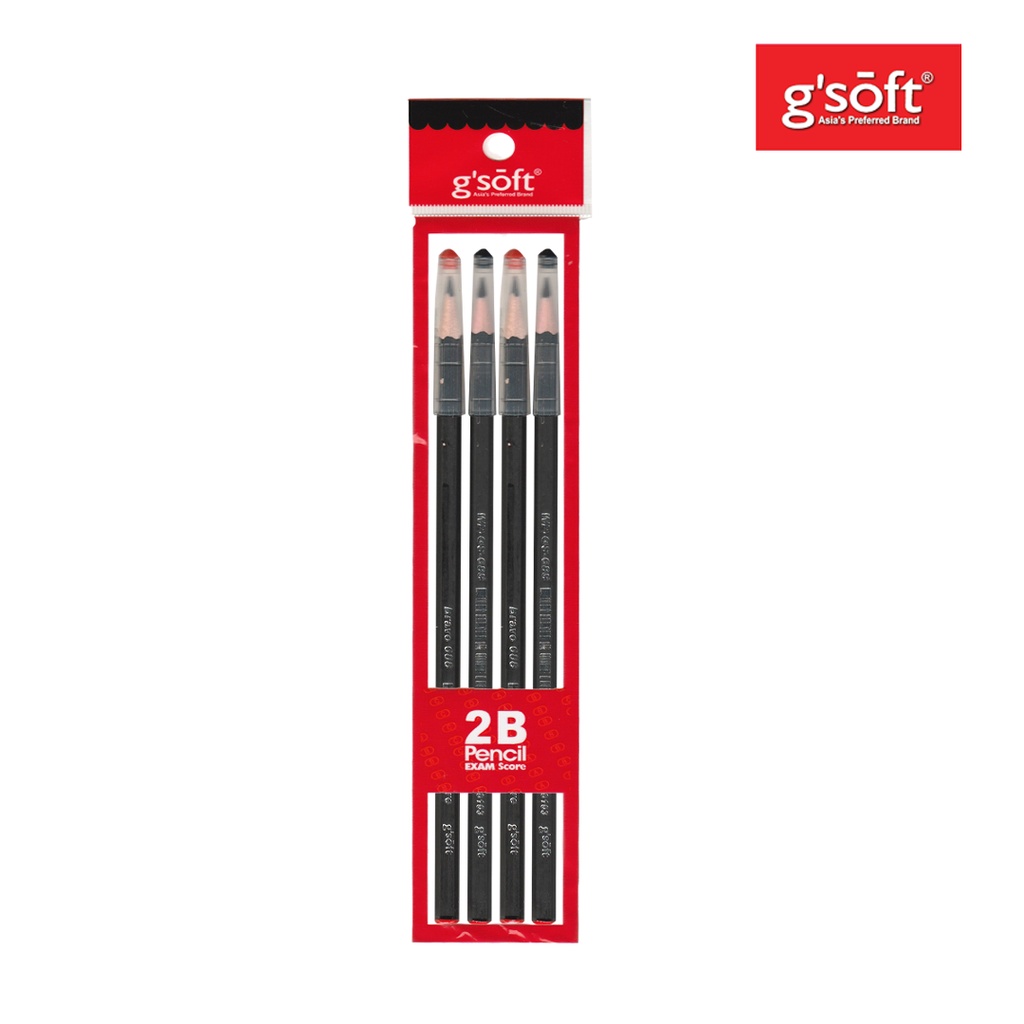 GSoft Pencil GSoft 2B Pencil 688 Bravo 4 ชิ้น