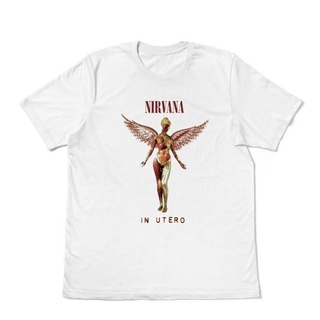 คอตต้อนคอกลมเสื้อยืด ลาย Nirvana IN UTERO | เสื้อยืด | รองเท้าบูท | วินเทจ | ขนาดใหญ่ | เสื้อยืด HomageS-5XL