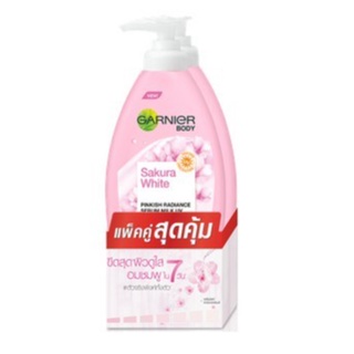 การ์นิเย่ ซากุระไวท์บอดี้โลชั่น 400 มล.(แพ็คคู่) /GARNIER SAKURA WHITE BODY LOTION 400 ml