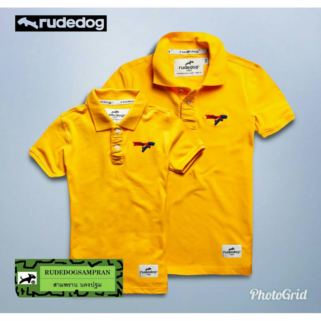 rudedog เสื้อโปโล ชาย หญิง   รุ่น Superdog สีเหลือง